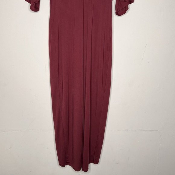 ASTR The Label Womens Burgundy Maxi Dress Size Medium - Picture 4 of 9